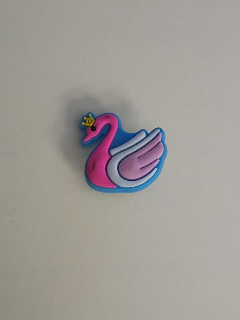 10 for $10 Jibbitz Croc Charms - Pink Swan with Gold Crown - Animal